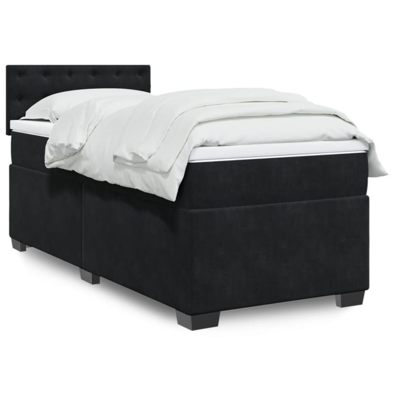 Łóżko kontynentalne WaszeMeble 90x200 cm czarne WM-3286212 1 szt.