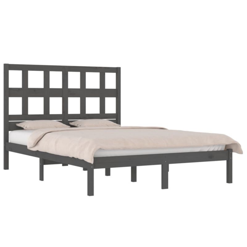 Łóżko drewniane WaszeMeble 200x200 cm szara WM-3104500 1 szt.