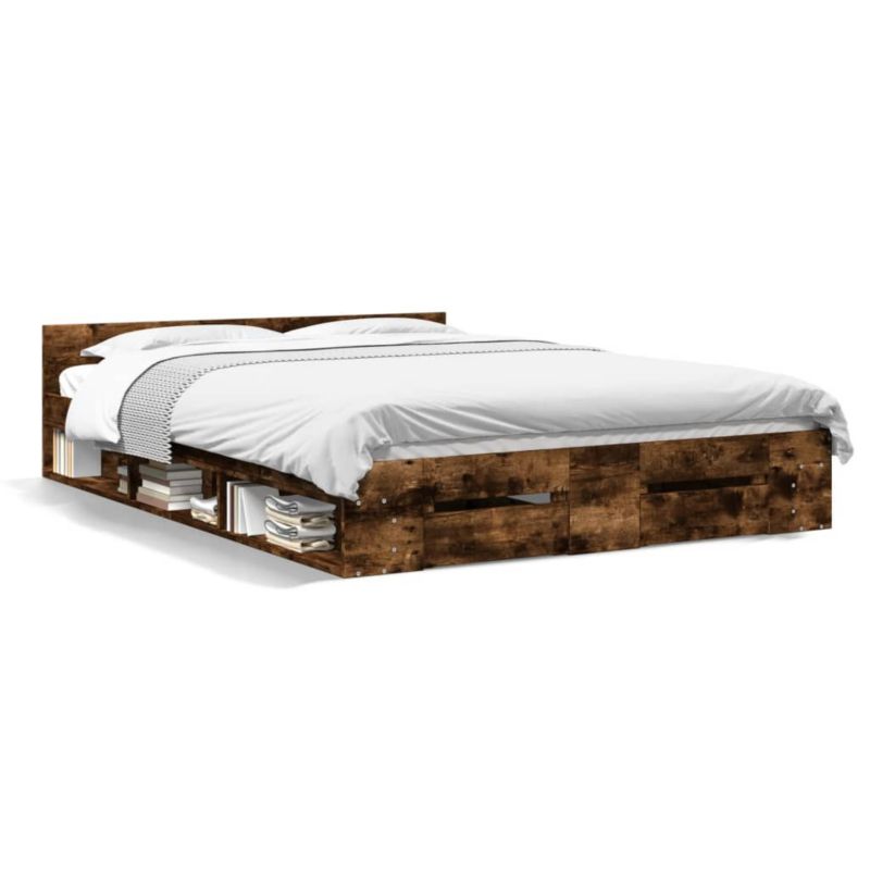Łóżko drewniane WaszeMeble 140x190 cm brązowe WM-3280766 1 szt.