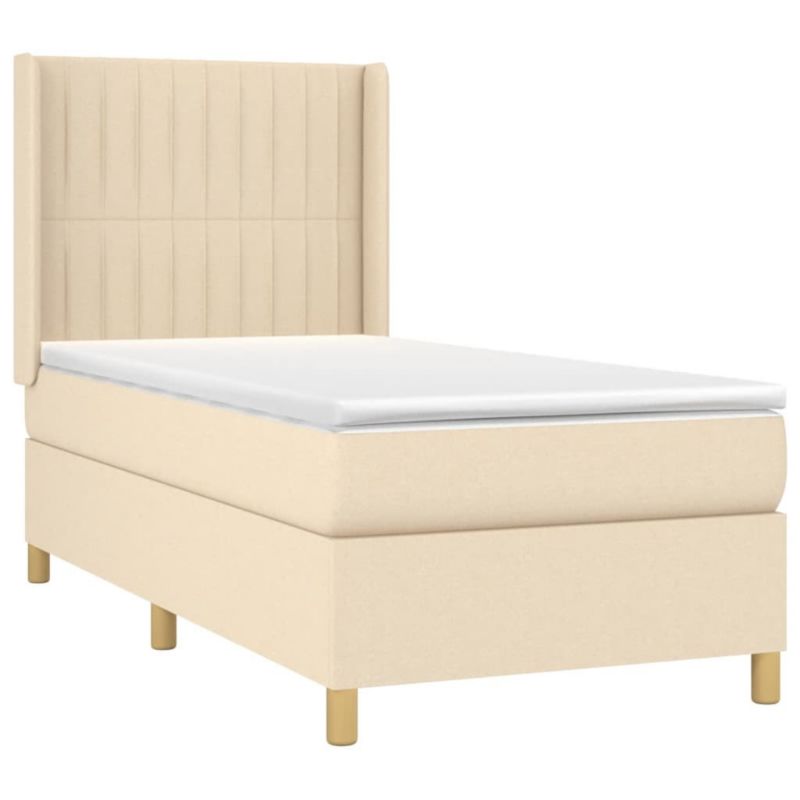 Łóżko kontynentalne WaszeMeble 100x200 cm kremowe WM-3139018 1 szt.