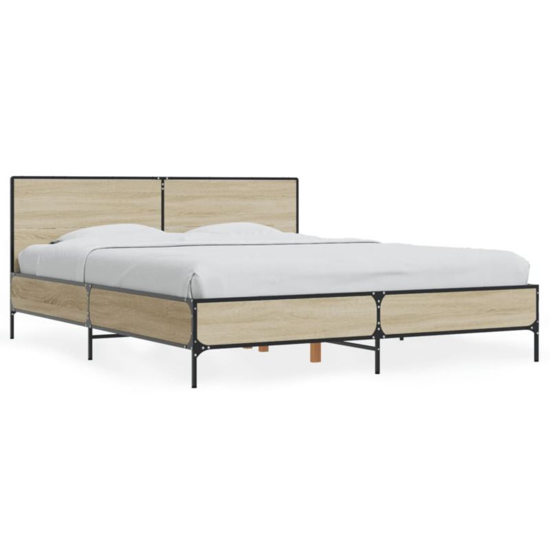 Łóżko metalowe WaszeMeble 150x200 cm brązowe WM-3280003 1 szt.