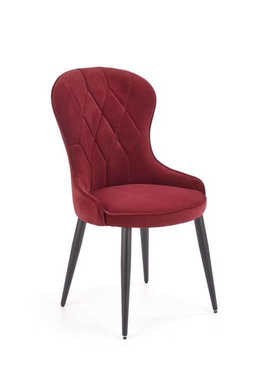 Krzesło Halmar tapicerowane K366 VELVET bordowe 1 szt