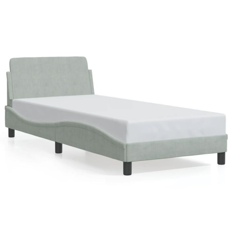 Łóżko tapicerowane WaszeMeble 80x200 cm jasnoszara WM-373072 1 szt.