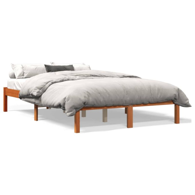 Łóżko drewniane WaszeMeble 140x190 cm brąz WM-844845 1 szt.