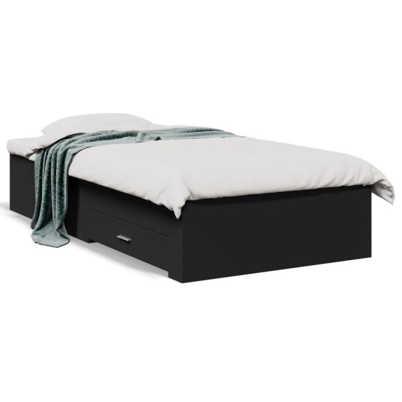 Łóżko drewniane WaszeMeble 75x190 cm czarna WM-3280441 1 szt.