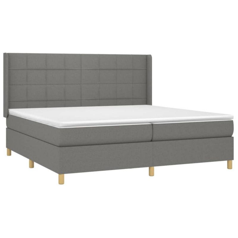 Łóżko kontynentalne WaszeMeble 200x200 cm ciemnoszara WM-3138902 1 szt.