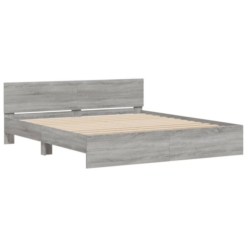 Łóżko drewniane WaszeMeble 200x200 cm szary WM-3207460 1 szt.