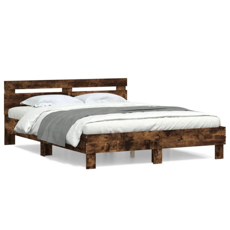 Łóżko drewniane WaszeMeble 140x190 cm brązowe WM-3207438 1 szt.