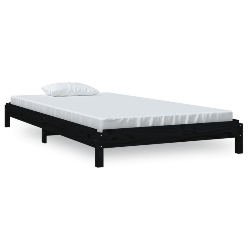Łóżko drewniane WaszeMeble 80x200 cm czarne WM-820401 1 szt.