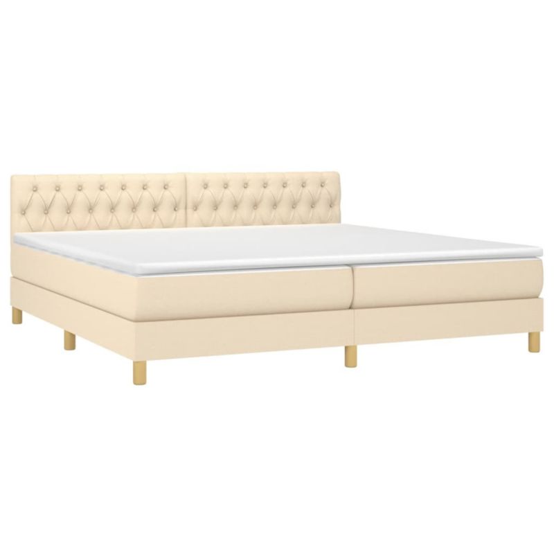 Łóżko kontynentalne WaszeMeble 200x200 cm kremowe WM-3133986 1 szt.