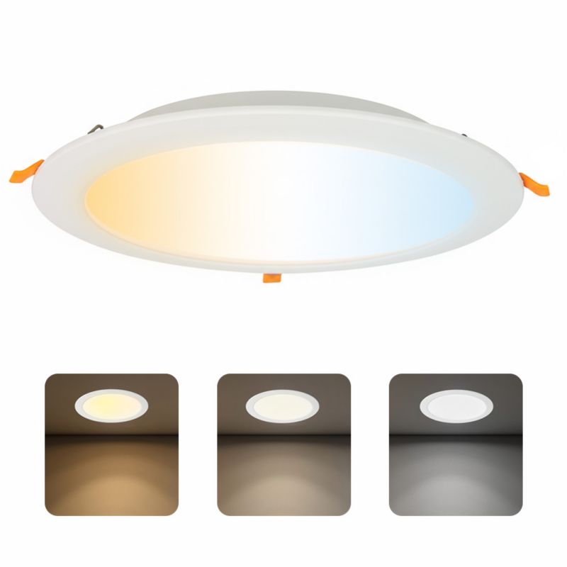 Oprawa podtynkowa HOROZ downlight LED, 30W, 3000lm, IP20, CCT, okrągła, biała, ALEXIS 1 szt