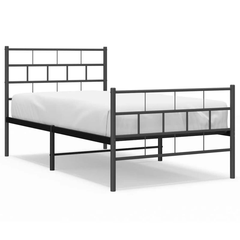 Łóżko metalowe WaszeMeble 100x200 cm czarny WM-355672 1 szt.