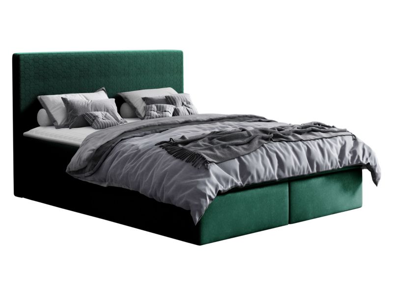 Łóżko kontynentalne MIRJAN 24 Cosmo 180x200 butelkowa zieleń 1 szt.
