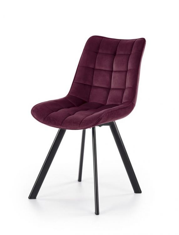 Krzesło Halmar tapicerowane K332 VELVET bordowe 1 szt