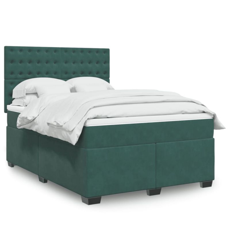Łóżko z materacem WaszeMeble 140x190 cm zielony WM-3293221 1 szt.