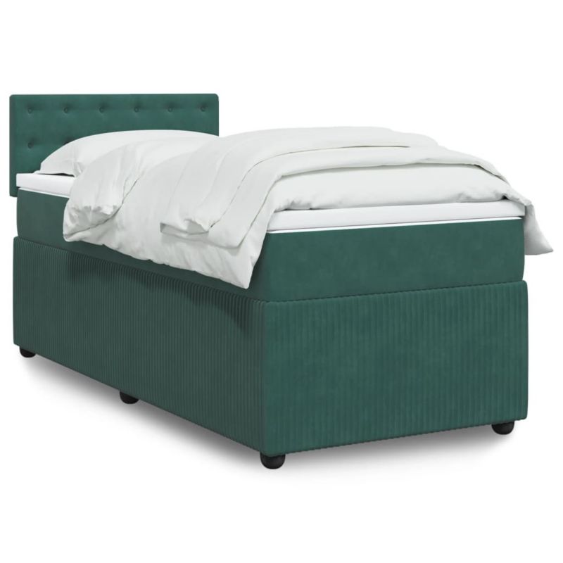 Łóżko kontynentalne WaszeMeble 100x200 cm zielone WM-3289977 1 szt.