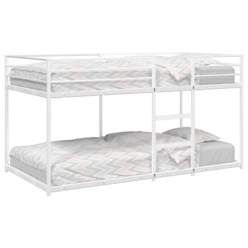 Łóżko piętrowe bez materaca białe stal WaszeMeble 90x200 WM-4019884 1 szt.
