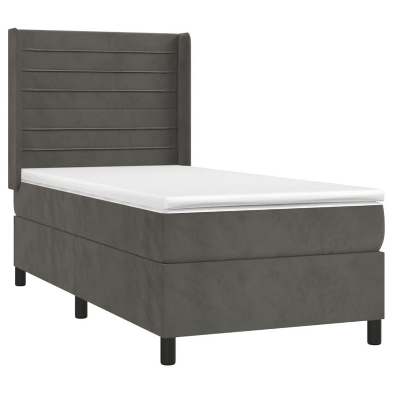 Łóżko kontynentalne WaszeMeble 90x200 cm szary WM-3139602 1 szt.