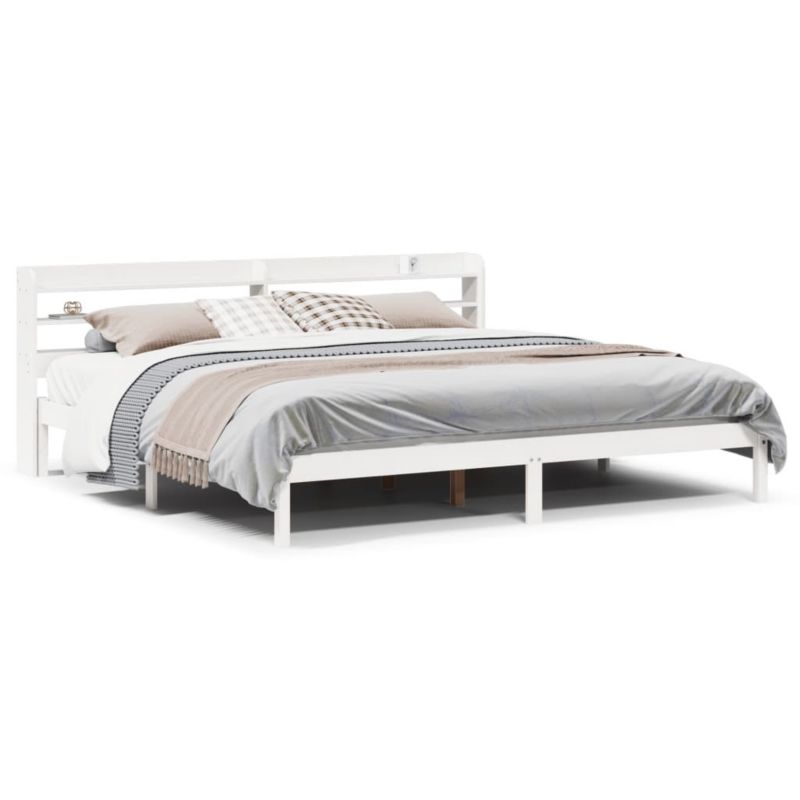 Łóżko drewniane WaszeMeble 200x200 cm białe WM-3306550 1 szt.