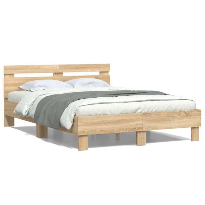 Łóżko drewniane WaszeMeble 135x190 cm brązowe WM-3207443 1 szt.