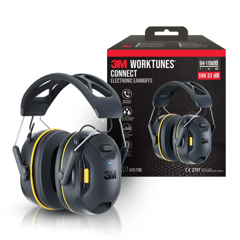 Słuchawki Ochronne 3M WorkTunes Connect Bluetooth, Nauszniki Bezprzewodowe, 1 szt.