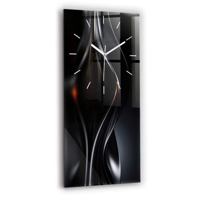 Zegar szklany białe wskazówki Wallfluent 30x60 cm Abstrakcja 1 szt.