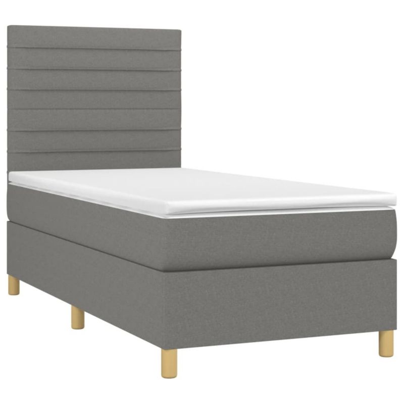 Łóżko kontynentalne WaszeMeble 90x190 cm ciemnoszara WM-3135478 1 szt.