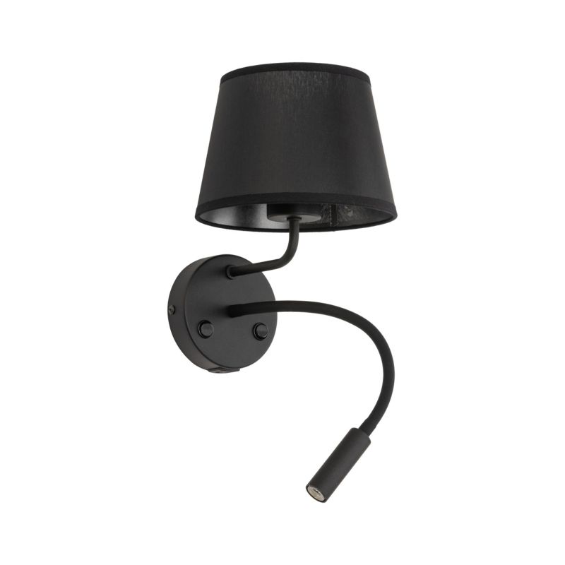 Kinkiet TK Lighting Maja czarny 2 źródła E27 + G9 do czytania nad łóżko ładowarka USB -1szt.