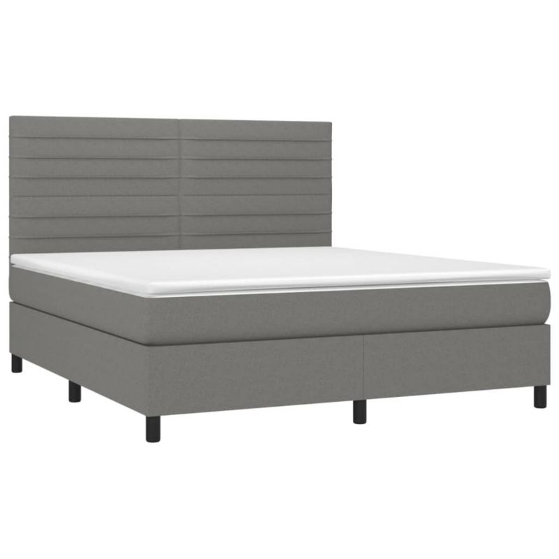 Łóżko kontynentalne WaszeMeble 160x200 cm ciemnoszara WM-3134966 1 szt.