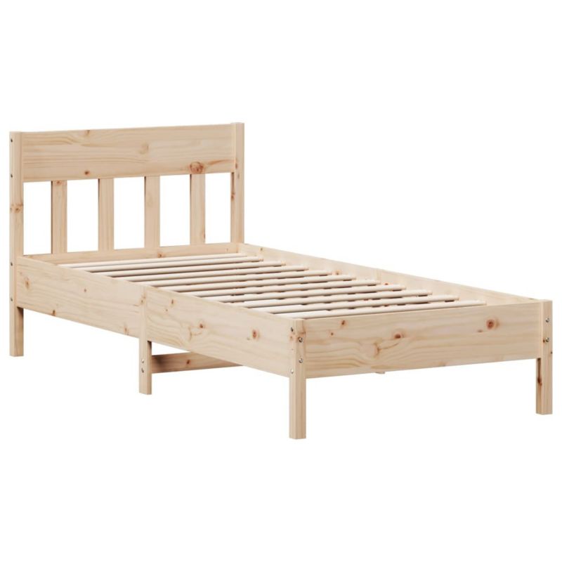 Łóżko drewniane WaszeMeble 75x190 cm brązowe WM-842678 1 szt.
