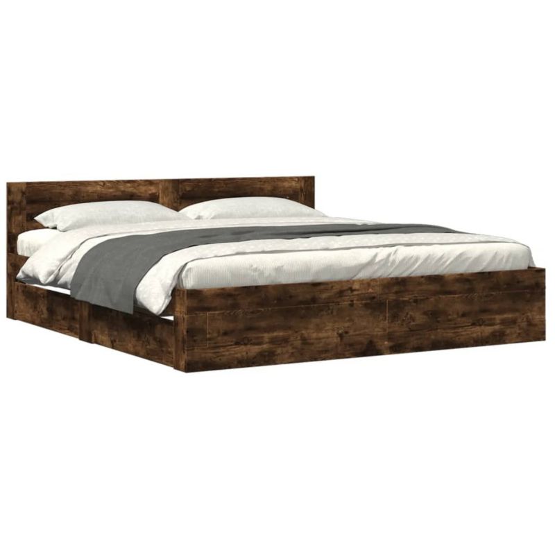 Łóżko drewniane WaszeMeble 180x200 cm brązowe WM-3295545 1 szt.