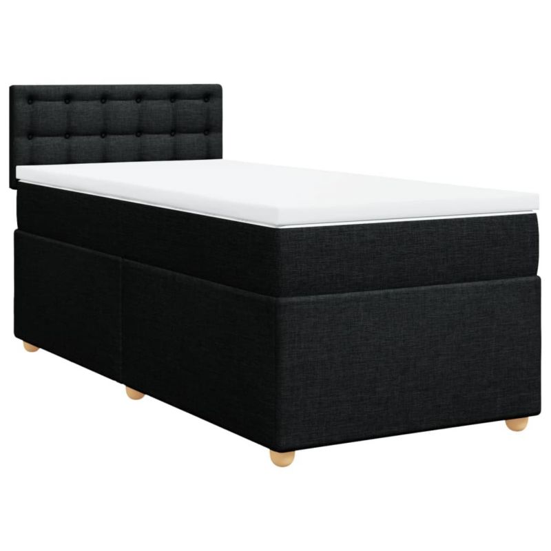 Łóżko kontynentalne WaszeMeble 90x200 cm czarne WM-3288879 1 szt.