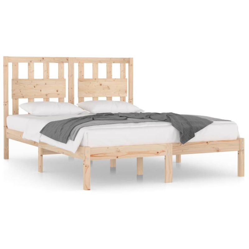 Łóżko drewniane WaszeMeble 200x200 cm brązowe WM-3103953 1 szt.