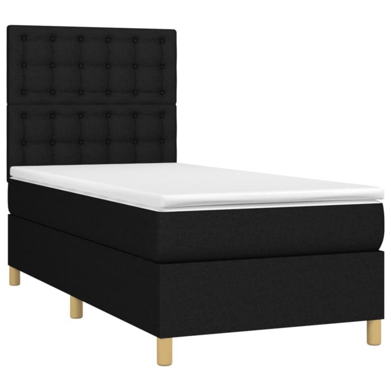Łóżko kontynentalne WaszeMeble 90x200 cm czarne WM-3135727 1 szt.