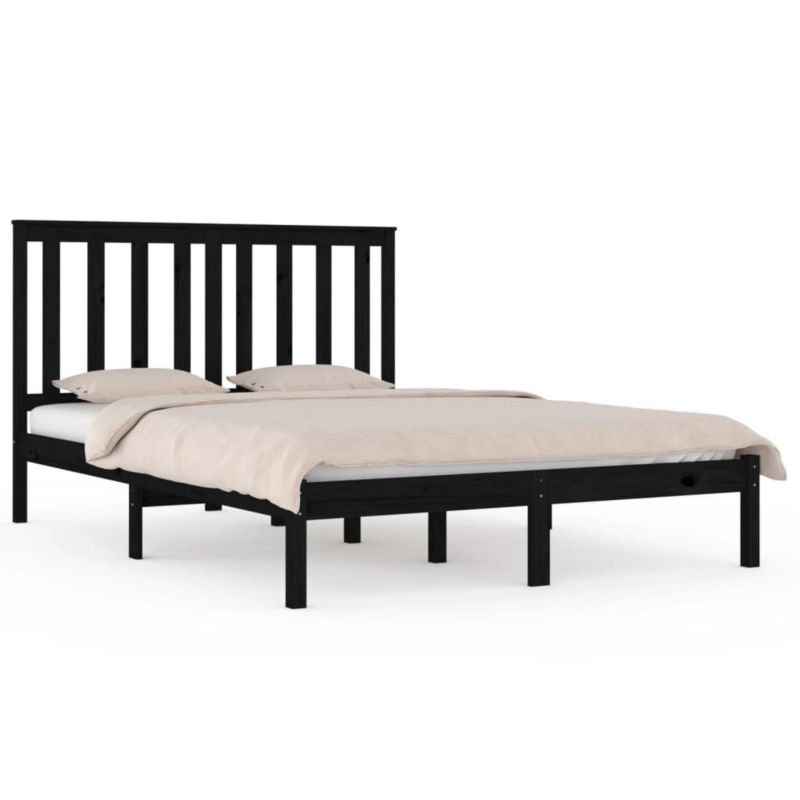 Łóżko drewniane WaszeMeble 140x190 cm czarna WM-3103827 1 szt.