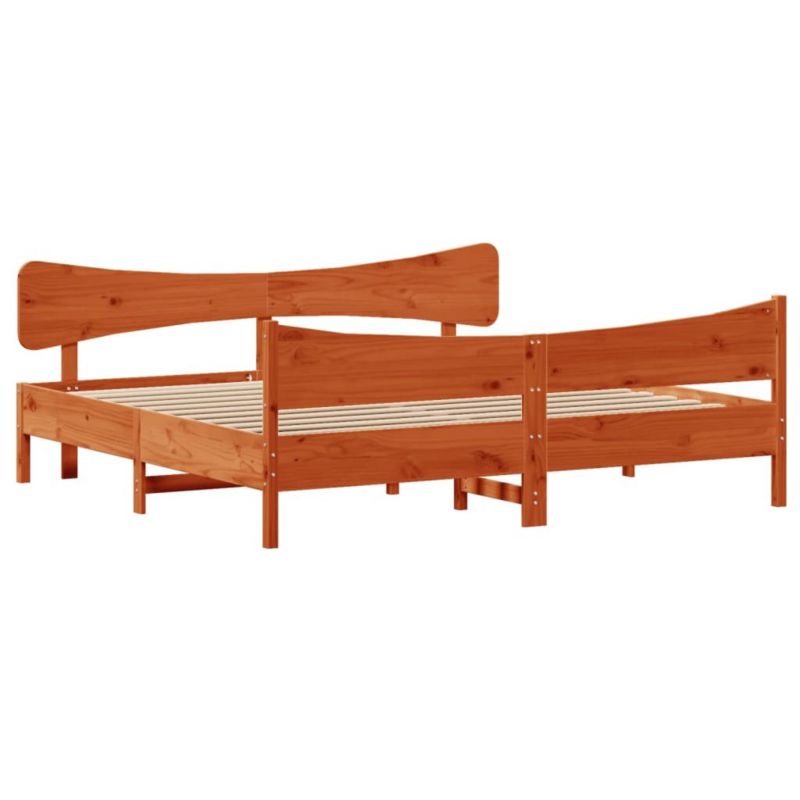 Łóżko drewniane WaszeMeble 180x200 cm brąz WM-3216374 1 szt.