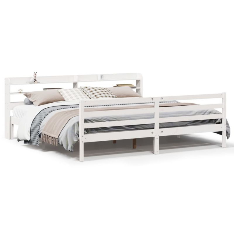 Łóżko drewniane WaszeMeble 200x200 cm biała WM-3306654 1 szt.