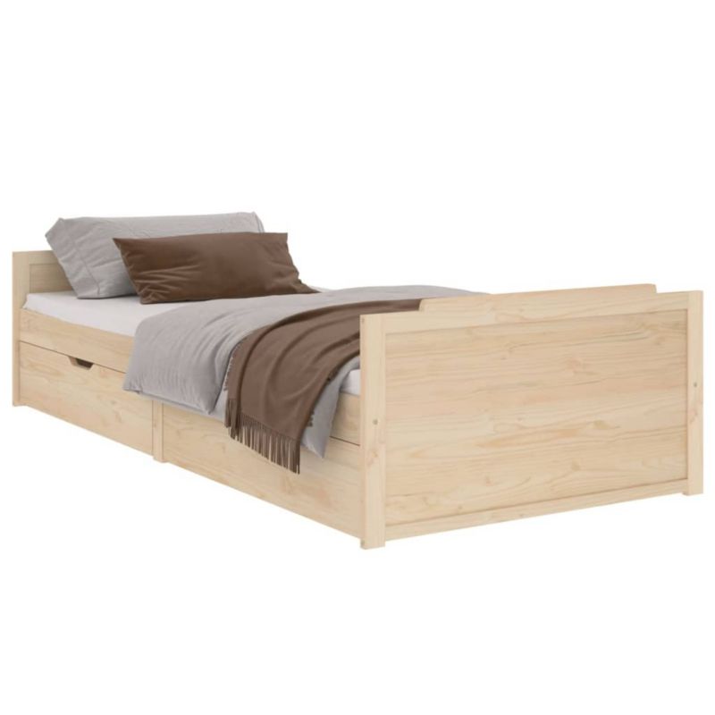 Łóżko drewniane WaszeMeble 90x200 cm brązowe WM-322159 1 szt.