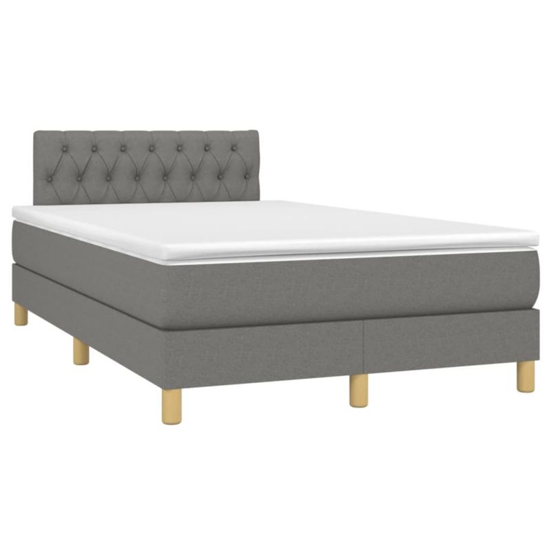 Łóżko kontynentalne WaszeMeble 120x190 cm ciemnoszare WM-3269794 1 szt.