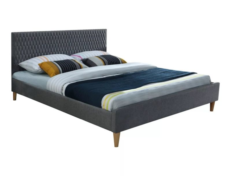 Łóżko Signal AZURRO VELVET 160x200 szare 1 szt
