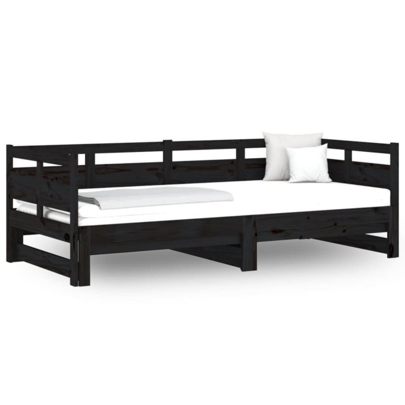 Łóżko dzienne WaszeMeble 90x190 cm rozsuwane czarne WM-820326 1 szt.