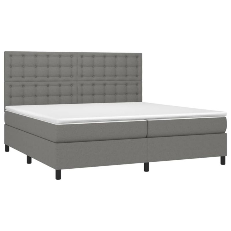 Łóżko kontynentalne WaszeMeble 200x200 cm ciemnoszara WM-3135222 1 szt.