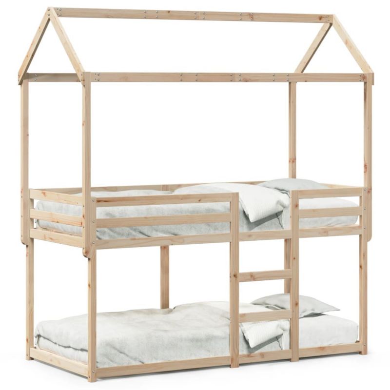 Łóżko piętrowe WaszeMeble 90x200 cm brązowe WM-3282119 1 szt.