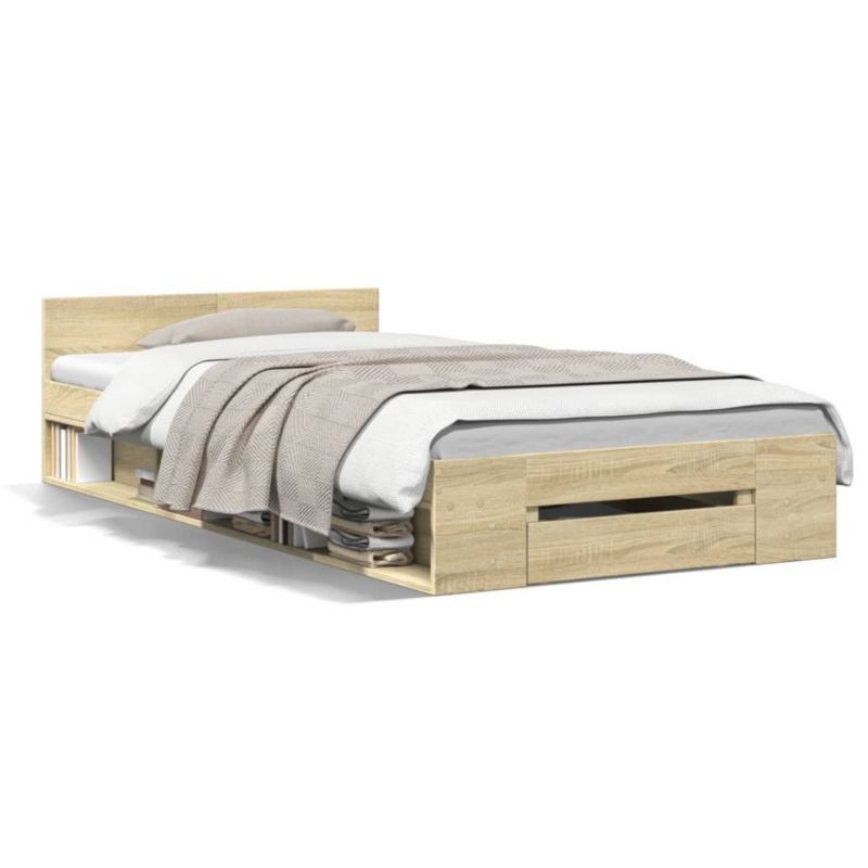 Łóżko drewniane WaszeMeble 75x190 cm brązowe WM-3280806 1 szt.