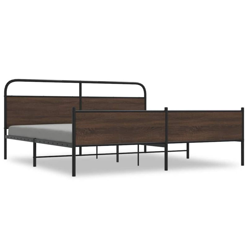 Łóżko metalowe WaszeMeble 180x200 cm brąz WM-3318710 1 szt.