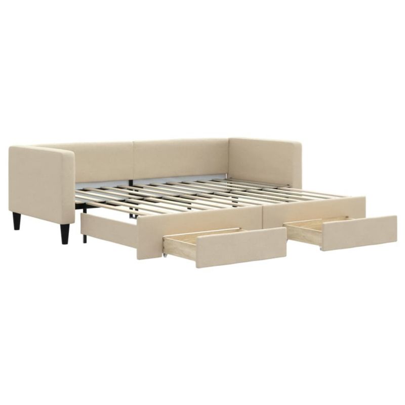 Łóżko dzienne WaszeMeble 80x200 cm rozsuwane kremowe WM-3196613 1 szt.