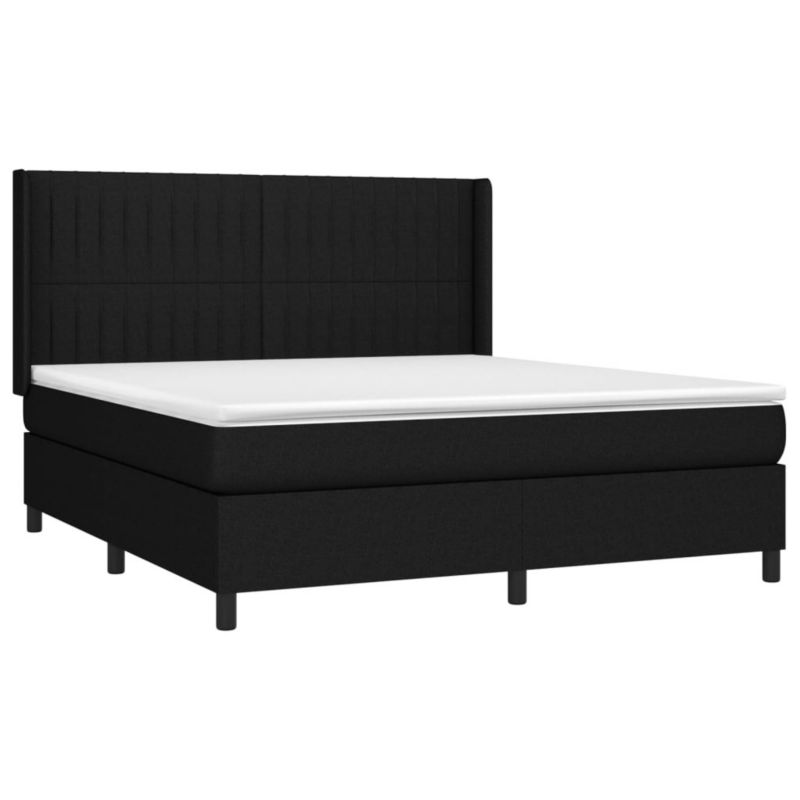 Łóżko kontynentalne WaszeMeble 180x200 cm czarne WM-3138495 1 szt.