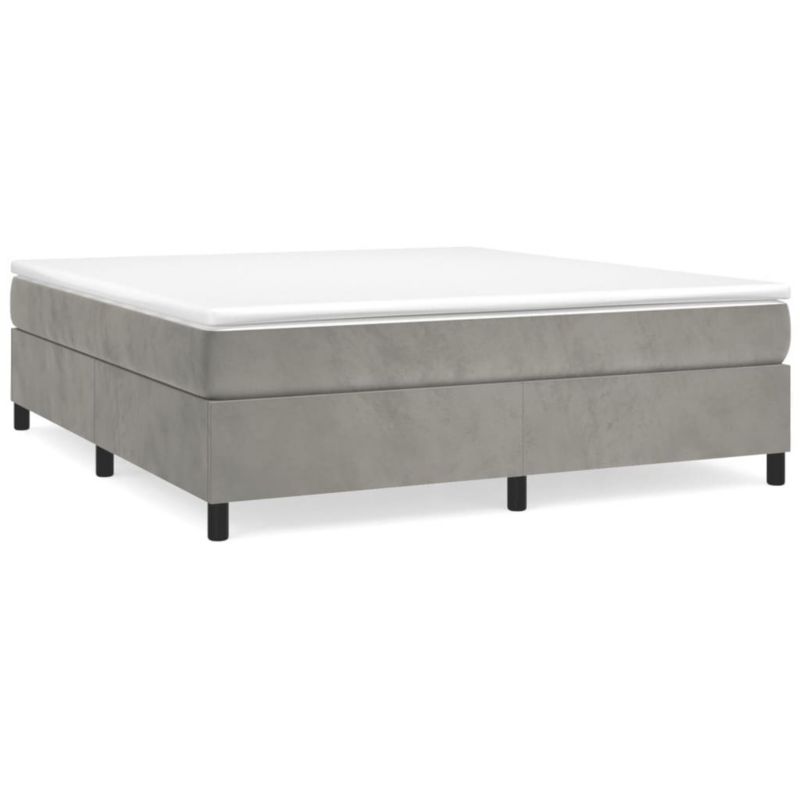 Łóżko kontynentalne WaszeMeble 200x200 cm jasnoszare WM-3144699 1 szt.