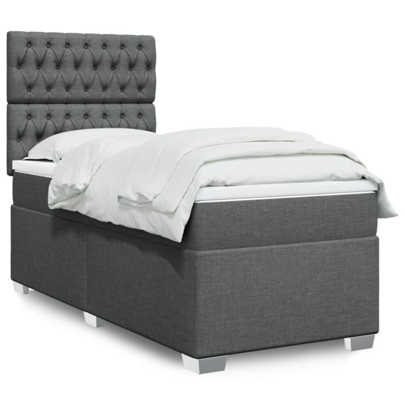 Łóżko kontynentalne WaszeMeble 90x190 cm ciemnoszara WM-3290351 1 szt.