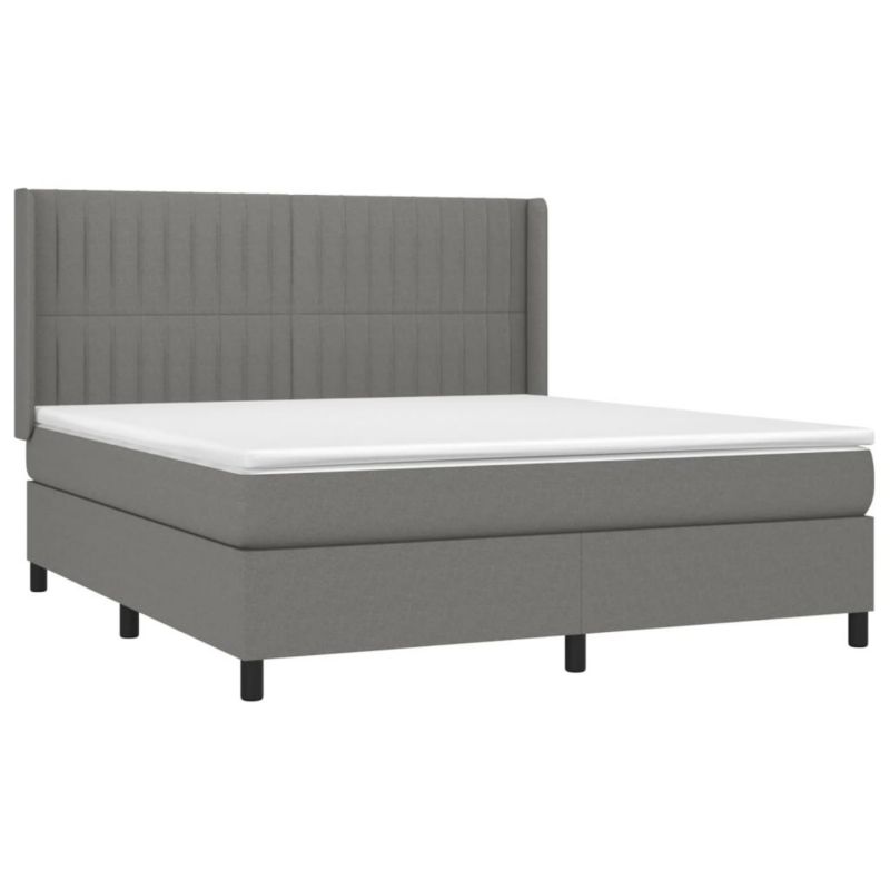 Łóżko kontynentalne WaszeMeble 180x200 cm ciemnoszara WM-3138494 1 szt.